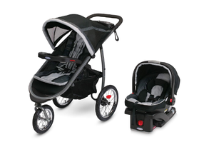 Graco FastAction Fold Jogger Travel System  Includes the FastAction Fold Jogging Stroller and SnugRide 35 Infant Car Seat, Gotham