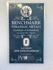 In God we Trust .999 Platinum � Grain Bar