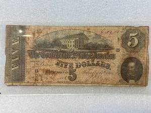Genuine 1864 $5.00 Bill