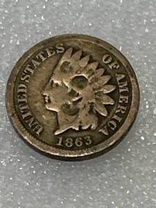 1863 Indian Head Penny