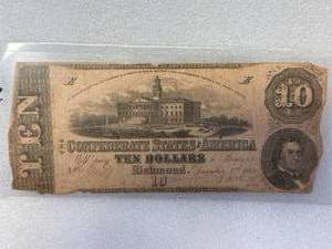 Genuine 1864 $10 Bill