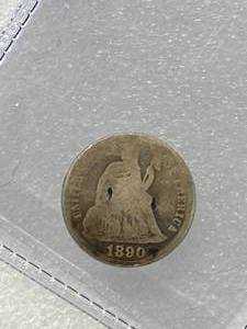 1890 Seated Half Dime