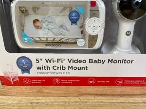 lot 376 image: Brand New Motorola Connectview 65 Plus, 5 Wi-Fi Video Baby Monitor with Over-The-Crib Mount 
