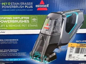 lot 388A image: Brand New BISSELL Pet Stain Eraser PowerBrush Plus Portable Carpet Cleaner 