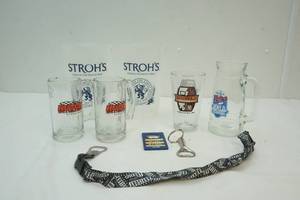 beer mugs, pitchers