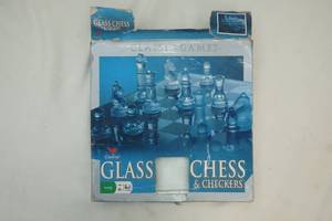 glass chess checker game