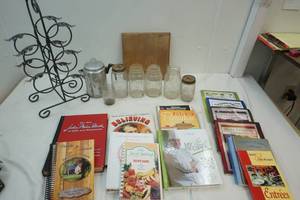 wine rack cook books