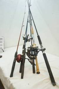 fishing rods combs.