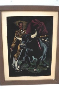 Velvet Bull fighting picture