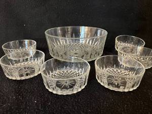 lot 52 image: Cut Glass Salad Dish Set