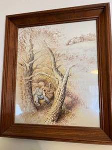 lot 58 image: Vintage Home Interior Artwork and Wall Planter