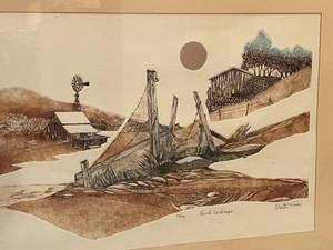 lot 59 image: Rural Landscape Framed Limited Edition Signed Print by Martin Tobias