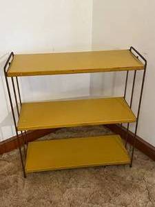 lot 64 image: Retro MCM YellowGold Side Shelf