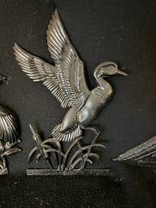lot 61 image: Vintage Cast Iron Duck & Pheasant Wall Art