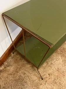 lot 65 image: Retro MCM Green Side Table