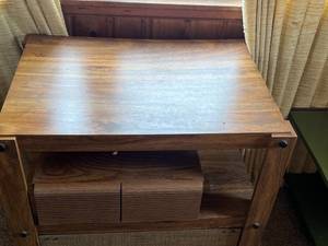 lot 82 image: Rolling Console Table with Handle