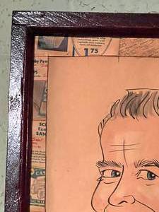 lot 94 image: Vintage Framed Caricature Artwork