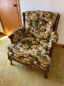 lot 118 image: Retro Wood Carved Armchair