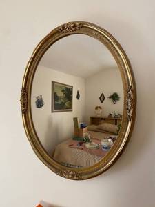 lot 119 image: Gold Colored Carved Framed Mirror