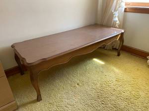 lot 121 image: Vintage Carved Wood Coffee Table
