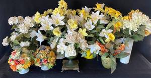 lot 177 image: Spring Silk Floral Arrangements
