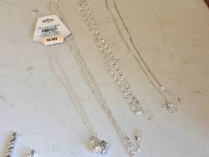 lot 1089 image: Lot of (4) Womens Sterling Silver Necklaces