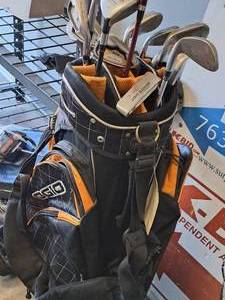 lot 1109 image: Golf Club Set - Golf Club Drivers and Irons, White Hot Putter, Ogio Golf Bag