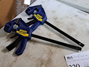 lot 220 image: Lot of (2) Irwin Quick-Grip 19 Slide Wood Clamps