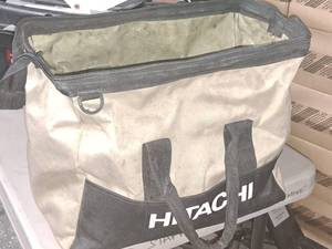 lot 233 image: Hitachi Tool Bag with Tape, Paint and Deck Screws