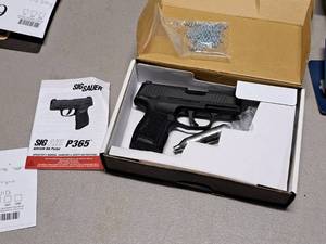 lot 198 image: Sig Sauer Sig Air P365 .177-Cal CO2 Blowback Airgun BB Pistol (New in Box)