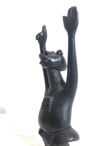 Old Carved Wood Katumo Rain God Figure
