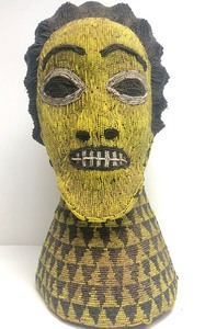 Exceptional LARGE 2-Faced Bamileke Beaded Janus Head - Cameroon