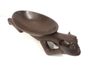 Beautifully Carved Zoomorphic Monkey Bowl