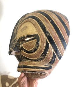 Round Carved Kifwebe Mask, Luba - Congo