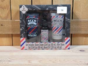 lot 56 image: The Original Man Three Piece Shave Set