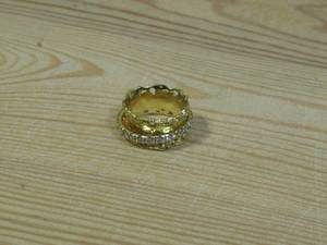 lot 100 image: Golden Odyssey for Brilliante 3.60 DEW Simulated Diamond Spinner Ring Size 7
