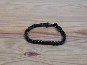lot 112 image: Invicta Jewelry Mens 8.5 Stainless Steel Rounded Franco Chain Bracelet - BLACK