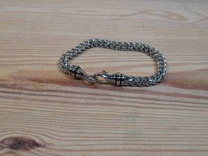 lot 113 image: Invicta Jewelry Mens 8.5 Stainless Steel Rounded Franco Chain Bracelet - SILVER