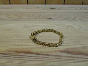 lot 114 image: Invicta Jewelry Mens 8.5 Stainless Steel Rounded Franco Chain Bracelet - GOLD