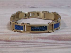 lot 118 image: Invicta Jewelry Mens Stainless Steel 8.5 Carbon Fiber Link Bracelet w 0.5 Ext