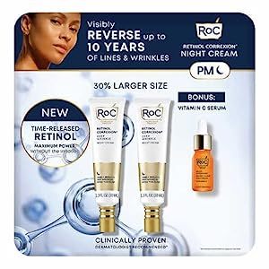 lot 33 image: ROC Retinol Correxion Night Cream 2pk with Bonus Serum