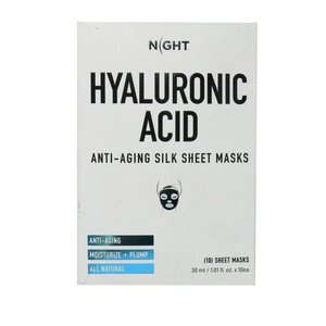 lot 39 image: Night Skincare Hyaluronic Acid Anti-Aging Silk Sheet Masks 10 Count