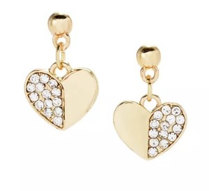 lot 77 image: Christopher & Banks Rhinestone Heart Earrings