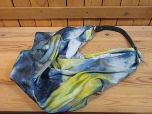 lot 145 image: Heathers Closet Tie-Dye Scarf Hobo Bag w Faux Leather Handle