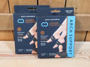 lot 168 image: Copper Compression Arch Support, 2 Pairs