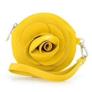 lot 160 image: Lot of THREE Kate & Mallory Faux Leather 3D Flower Applique Coin Purse