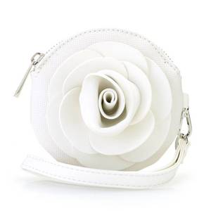 lot 159 image: Lot of THREE Kate & Mallory Faux Leather 3D Flower Applique Coin Purse