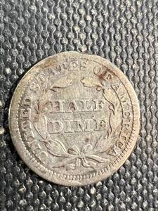 1853 US SEATED LIBERTY HALF DIME