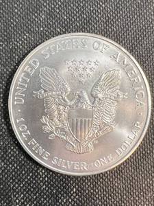 1999 AMERICAN SILVER EAGLE 1 TROY OZ .999 FINE SILVER