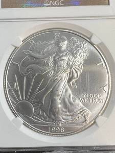 1998 AMERICAN SILVER EAGLE MS69 NGC